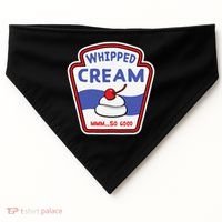 Whipped Cream Condiment Ice Cream Halloween Costume USA-Made Doggie Bandana thumb 0