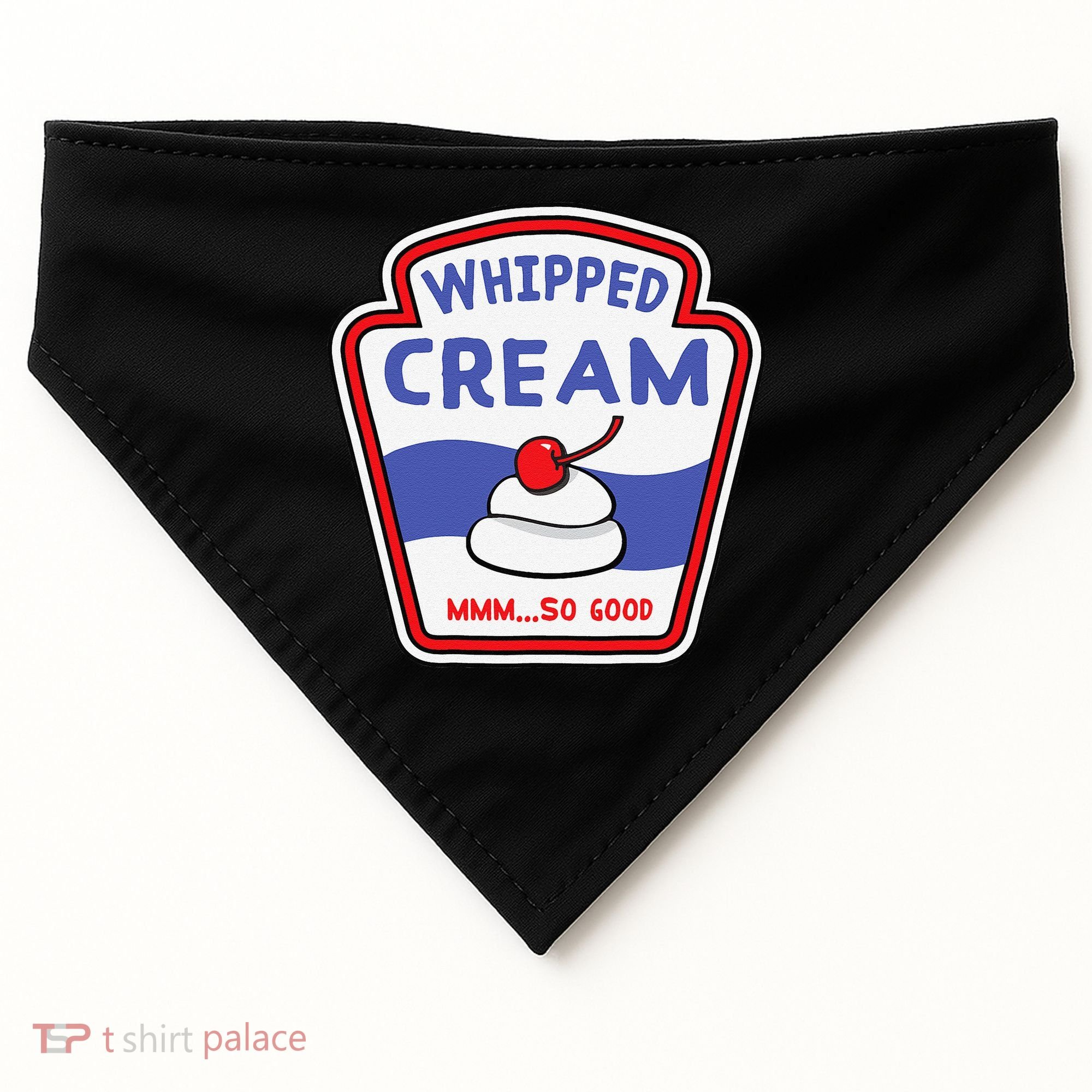 Whipped Cream Condiment Ice Cream Halloween Costume USA-Made Doggie Bandana