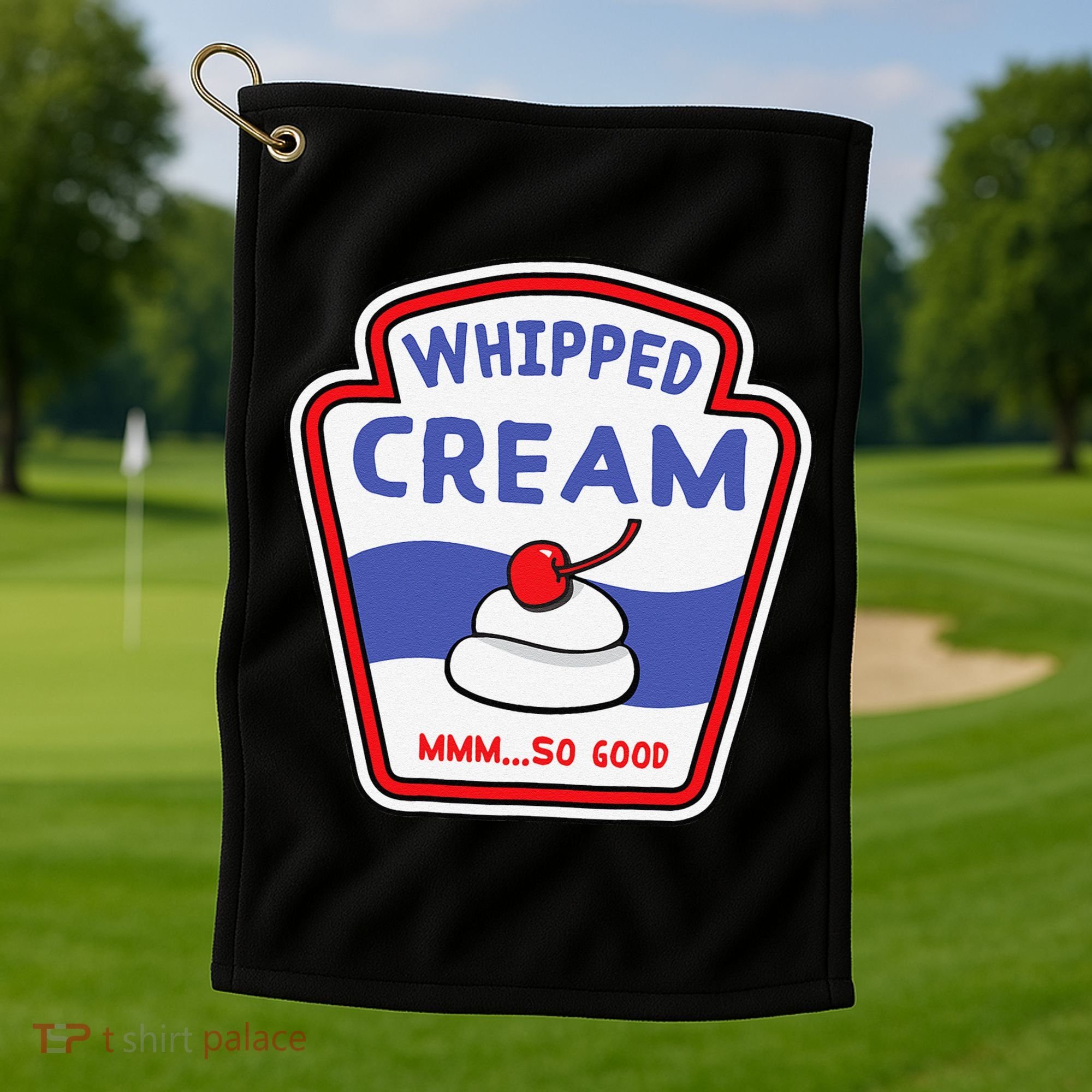 Whipped Cream Condiment Ice Cream Halloween Costume Golf Towel