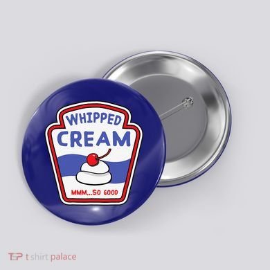 Whipped Cream Condiment Ice Cream Halloween Costume Button