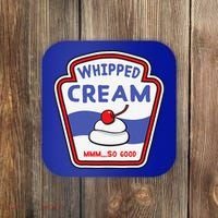 Whipped Cream Condiment Ice Cream Halloween Costume Coaster thumb 0