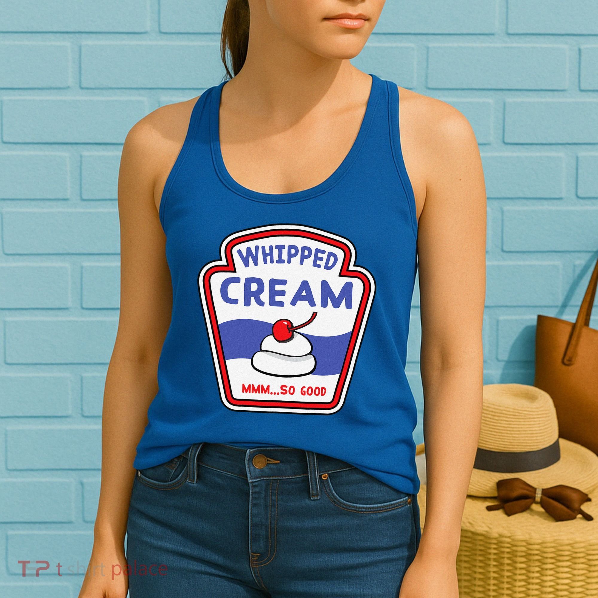 Whipped Cream Condiment Ice Cream Halloween Costume Women's Tank Top