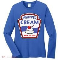 Whipped Cream Condiment Ice Cream Halloween Costume Women's Long Sleeve Shirt thumb 0