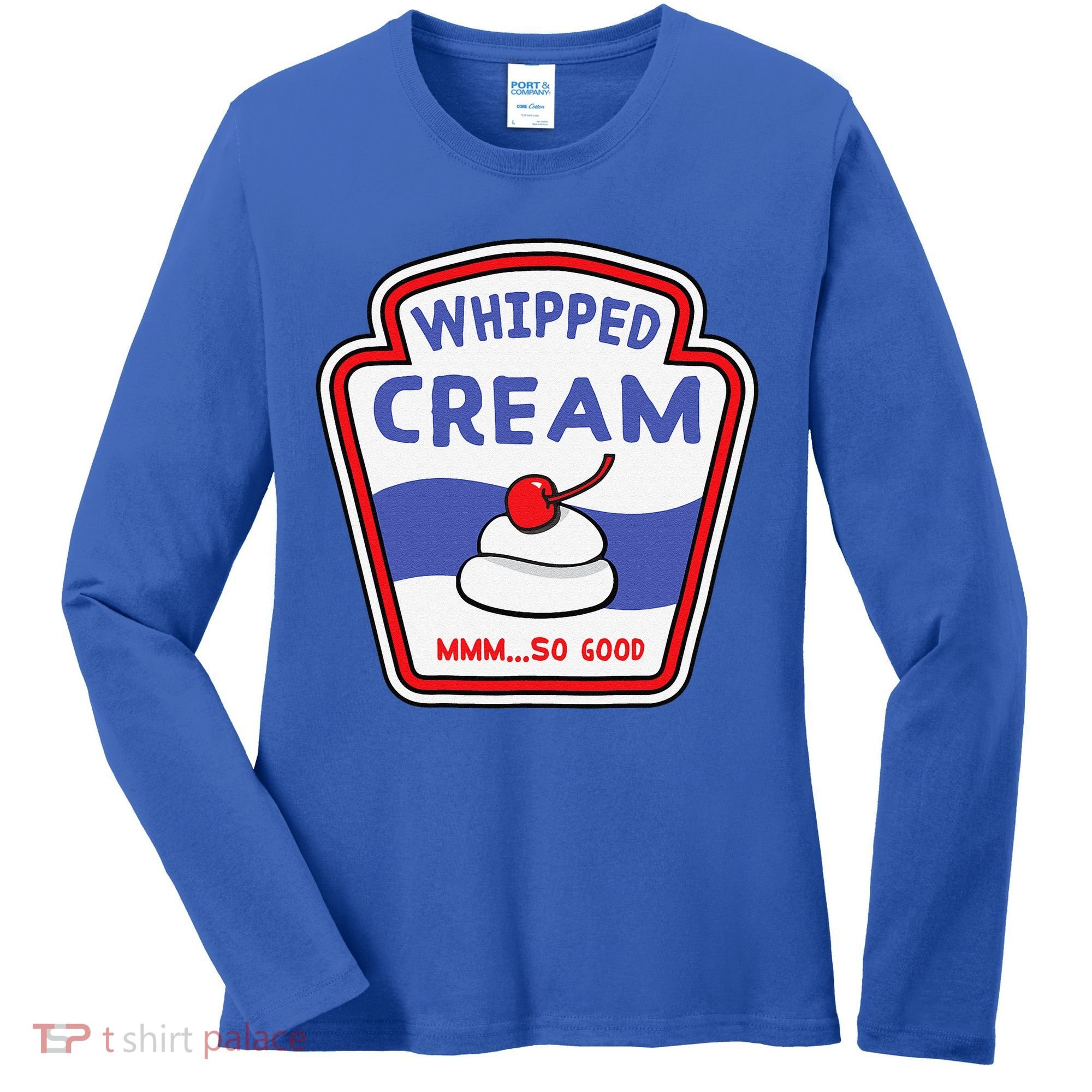Whipped Cream Condiment Ice Cream Halloween Costume Women's Long Sleeve Shirt