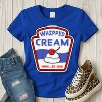 Whipped Cream Condiment Ice Cream Halloween Costume Women's T-Shirt thumb 3