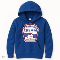 Whipped Cream Condiment Ice Cream Halloween Costume Kids Hoodie thumb 0
