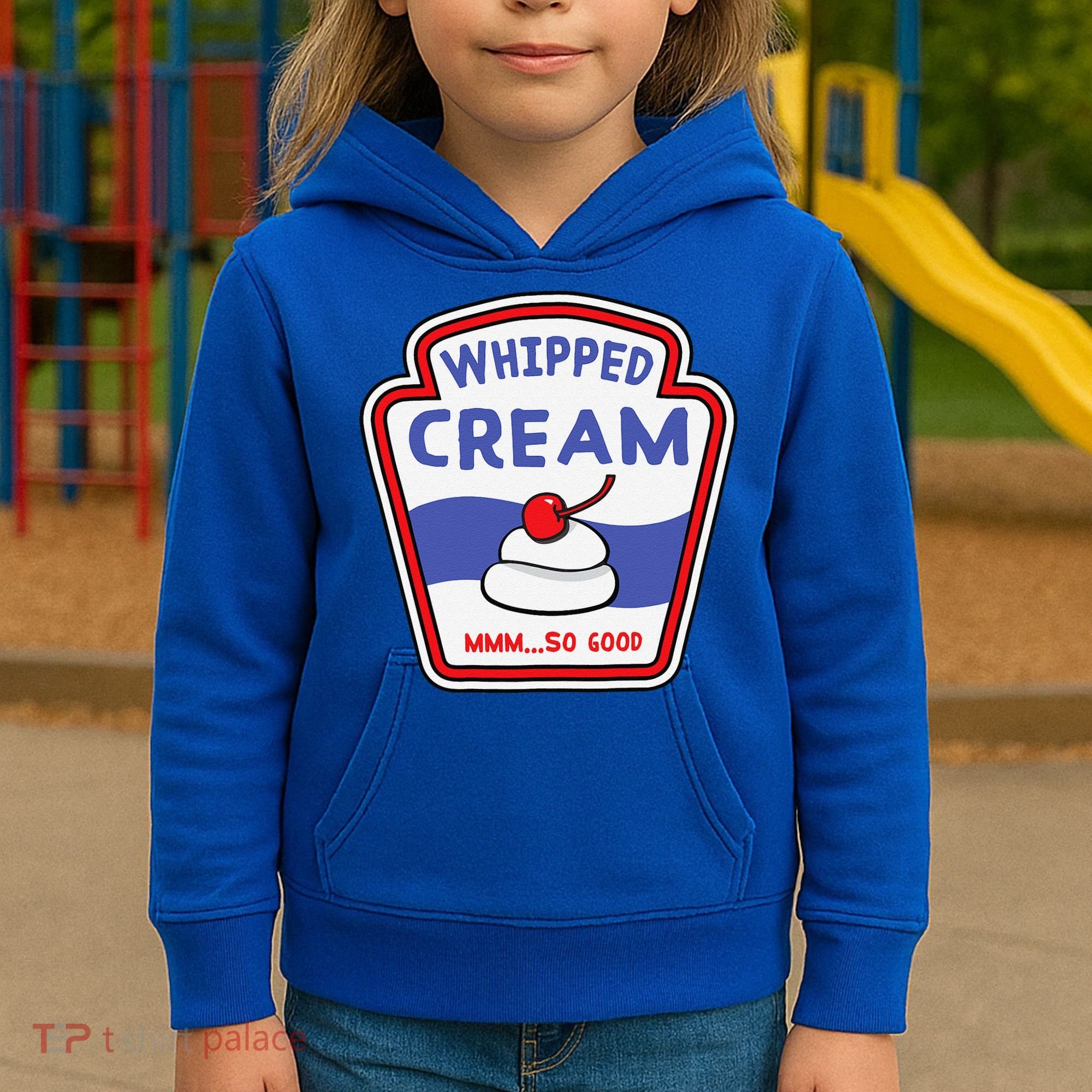 Whipped Cream Condiment Ice Cream Halloween Costume Kids Hoodie