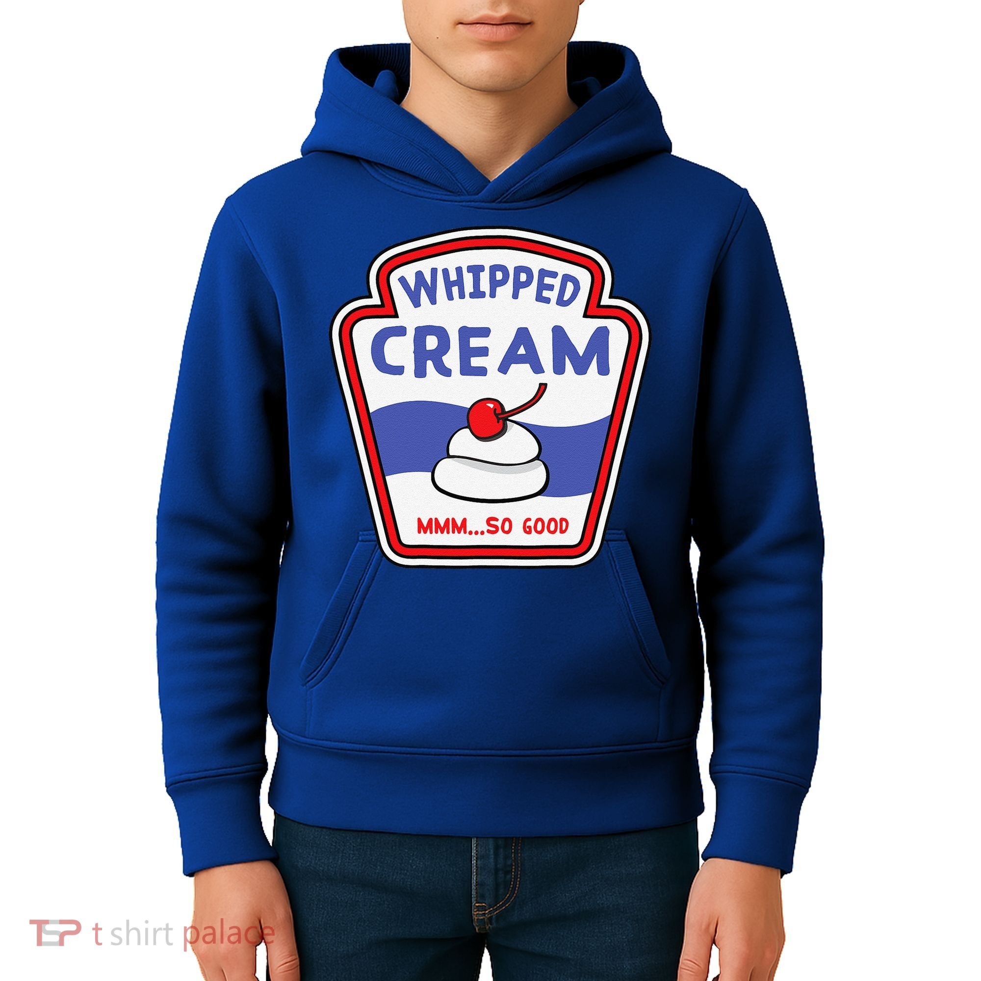 Whipped Cream Condiment Ice Cream Halloween Costume Kids Hoodie