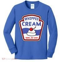 Whipped Cream Condiment Ice Cream Halloween Costume Kids Long Sleeve Shirt thumb 0