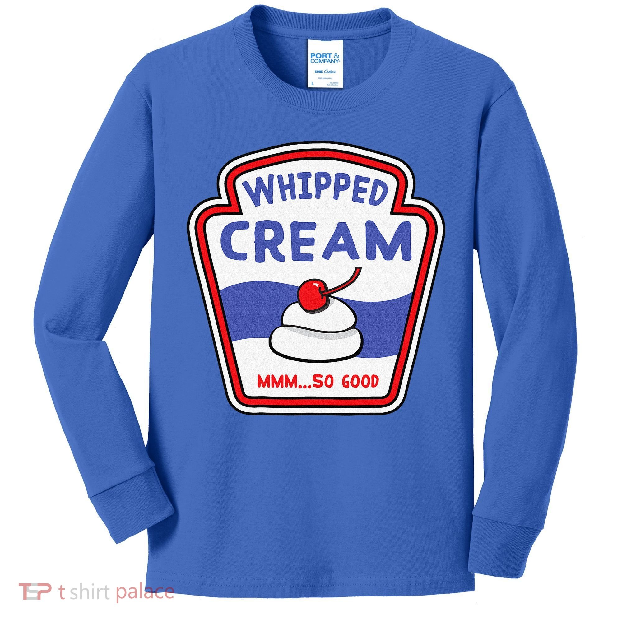 Whipped Cream Condiment Ice Cream Halloween Costume Kids Long Sleeve Shirt