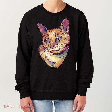 Watercolor Cute Cat Women's Sweatshirt