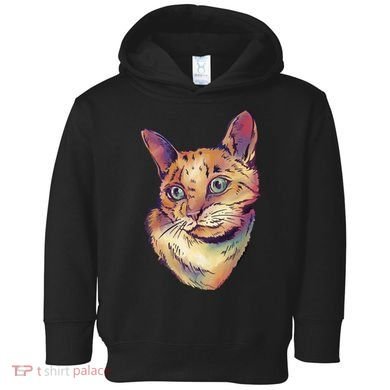 Watercolor Cute Cat Toddler Hoodie