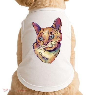 Watercolor Cute Cat Doggie Tank