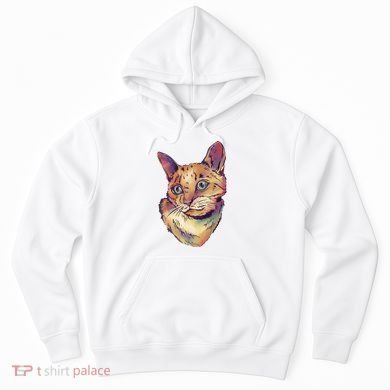 Watercolor Cute Cat Hoodie