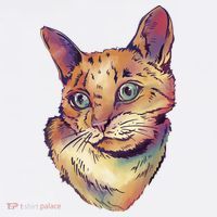 Watercolor Cute Cat T-Shirt thumb 7