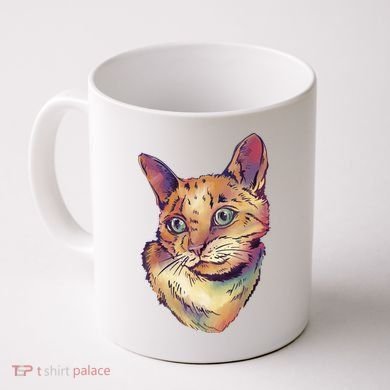 Watercolor Cute Cat Coffee Mug