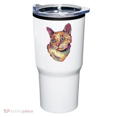 Watercolor Cute Cat Tumbler