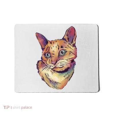 Watercolor Cute Cat Mousepad