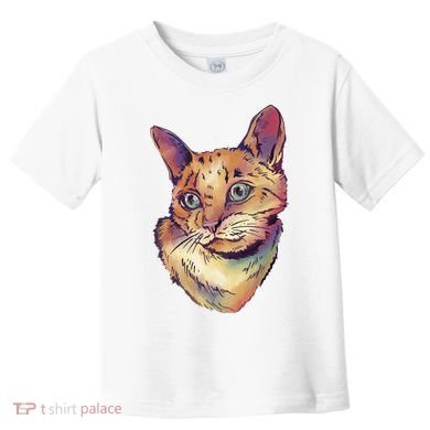 Watercolor Cute Cat Toddler T-Shirt