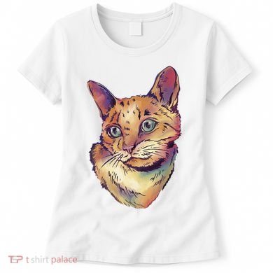 Watercolor Cute Cat Women's T-Shirt