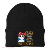Womens Crazy Cat Lady I Prefer The Term Dedicated Feline Enthusiast Beanie thumb 0