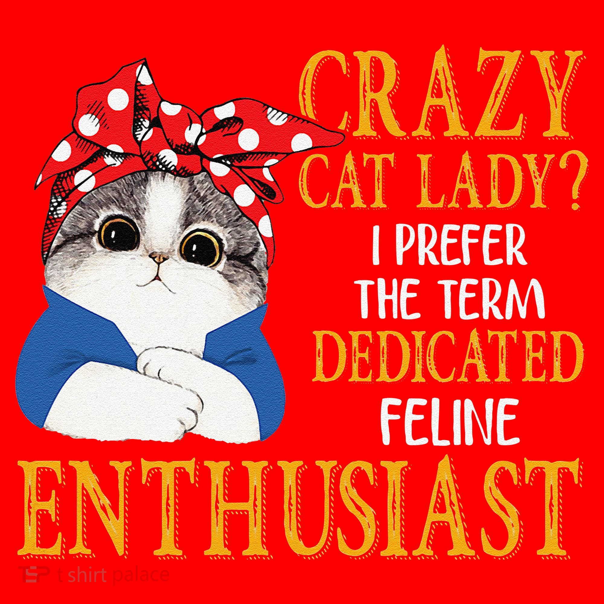 Womens Crazy Cat Lady I Prefer The Term Dedicated Feline Enthusiast Santa Hat