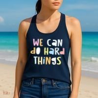 We Can Do Hard Things Teacher Back To School Women's Tank Top thumb 2