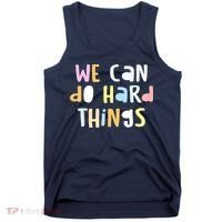 We Can Do Hard Things Teacher Back To School Tank Top thumb 0