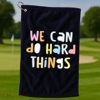 We Can Do Hard Things Teacher Back To School Golf Towel thumb 1
