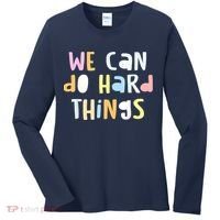We Can Do Hard Things Teacher Back To School Women's Long Sleeve Shirt thumb 0