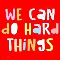 We Can Do Hard Things Teacher Back To School Santa Hat thumb 1