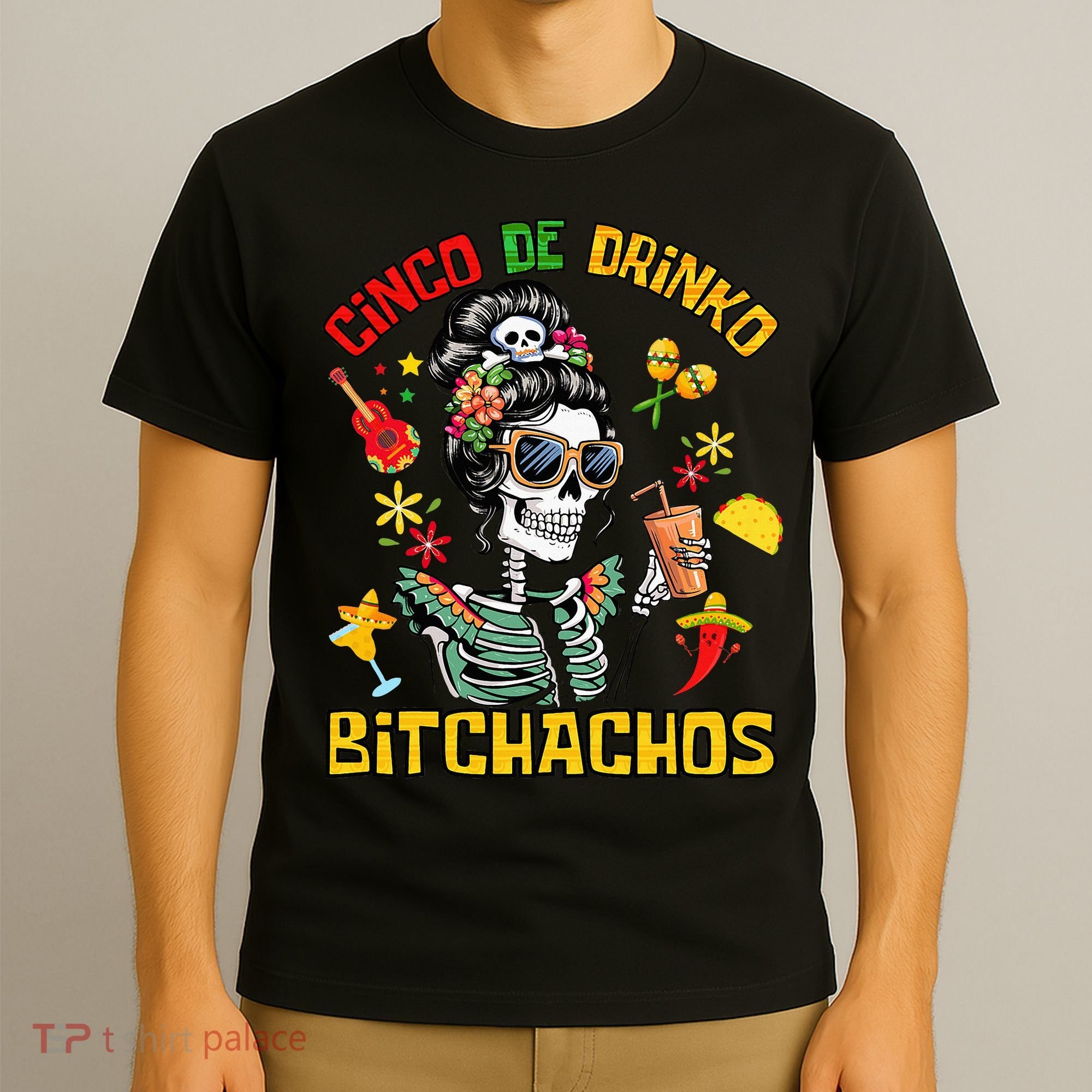 Women Cinco De Drinko Bitchachos Cinco De Mayo Drinking T-Shirt