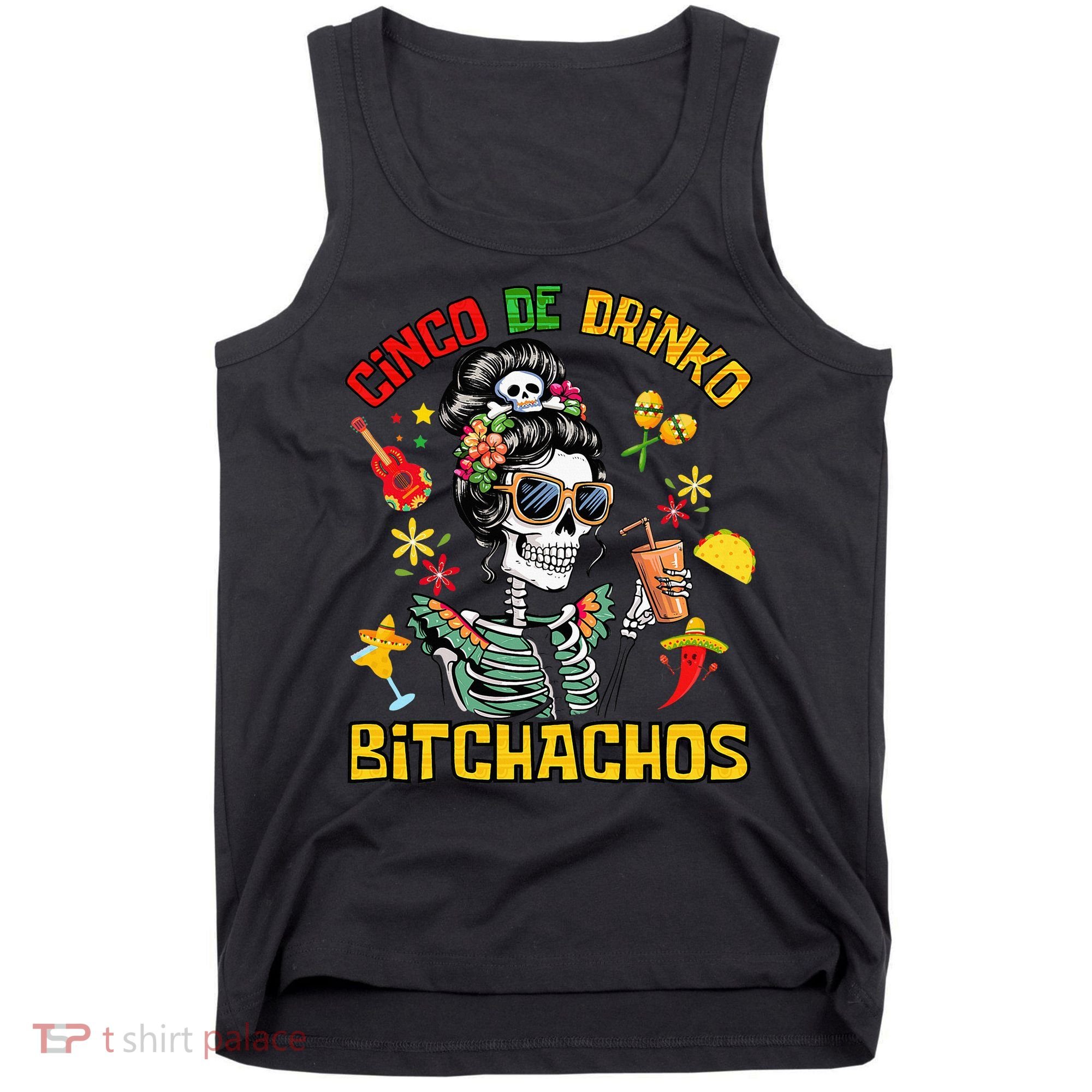 Women Cinco De Drinko Bitchachos Cinco De Mayo Drinking Tank Top