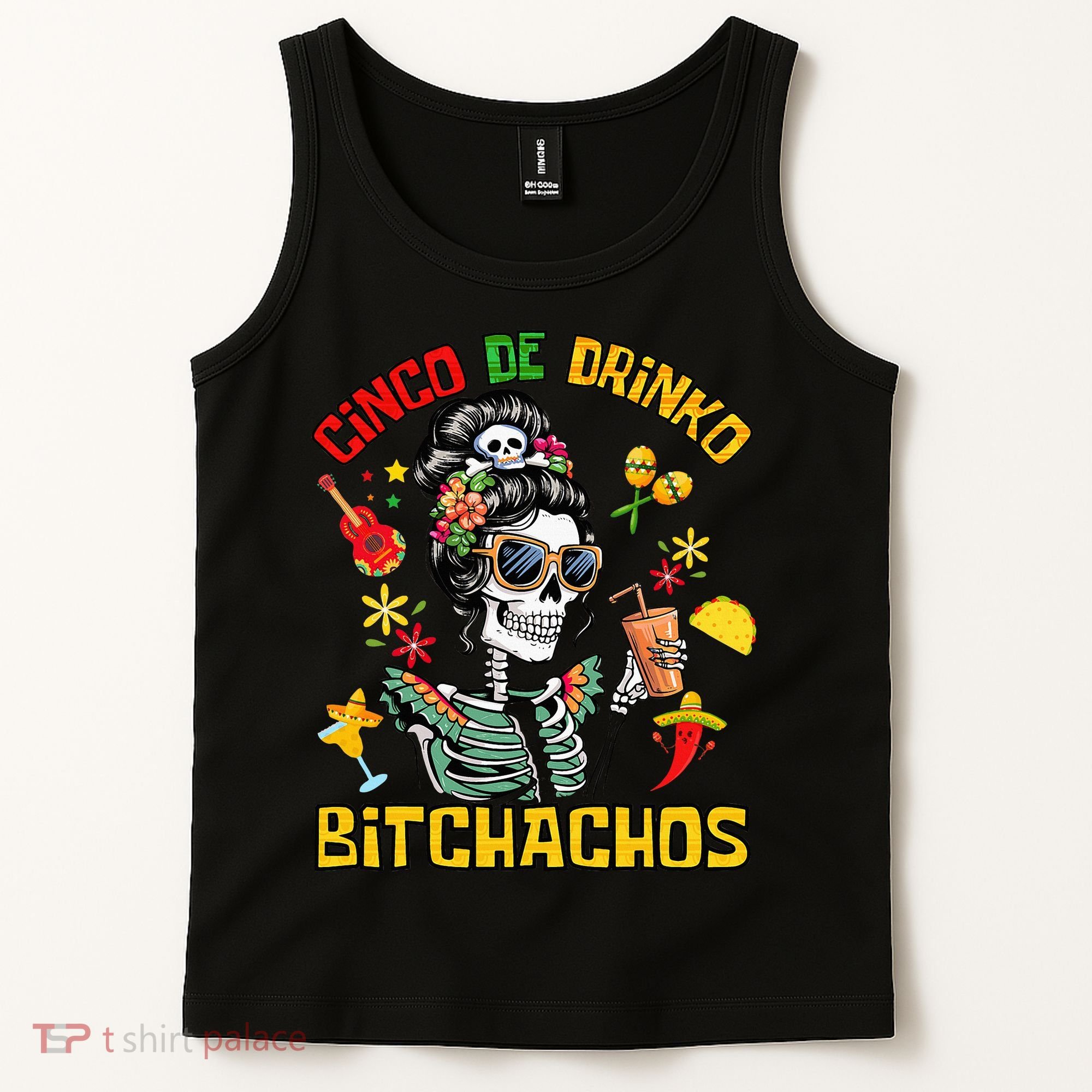 Women Cinco De Drinko Bitchachos Cinco De Mayo Drinking Tank Top