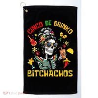 Women Cinco De Drinko Bitchachos Cinco De Mayo Drinking Golf Towel thumb 0