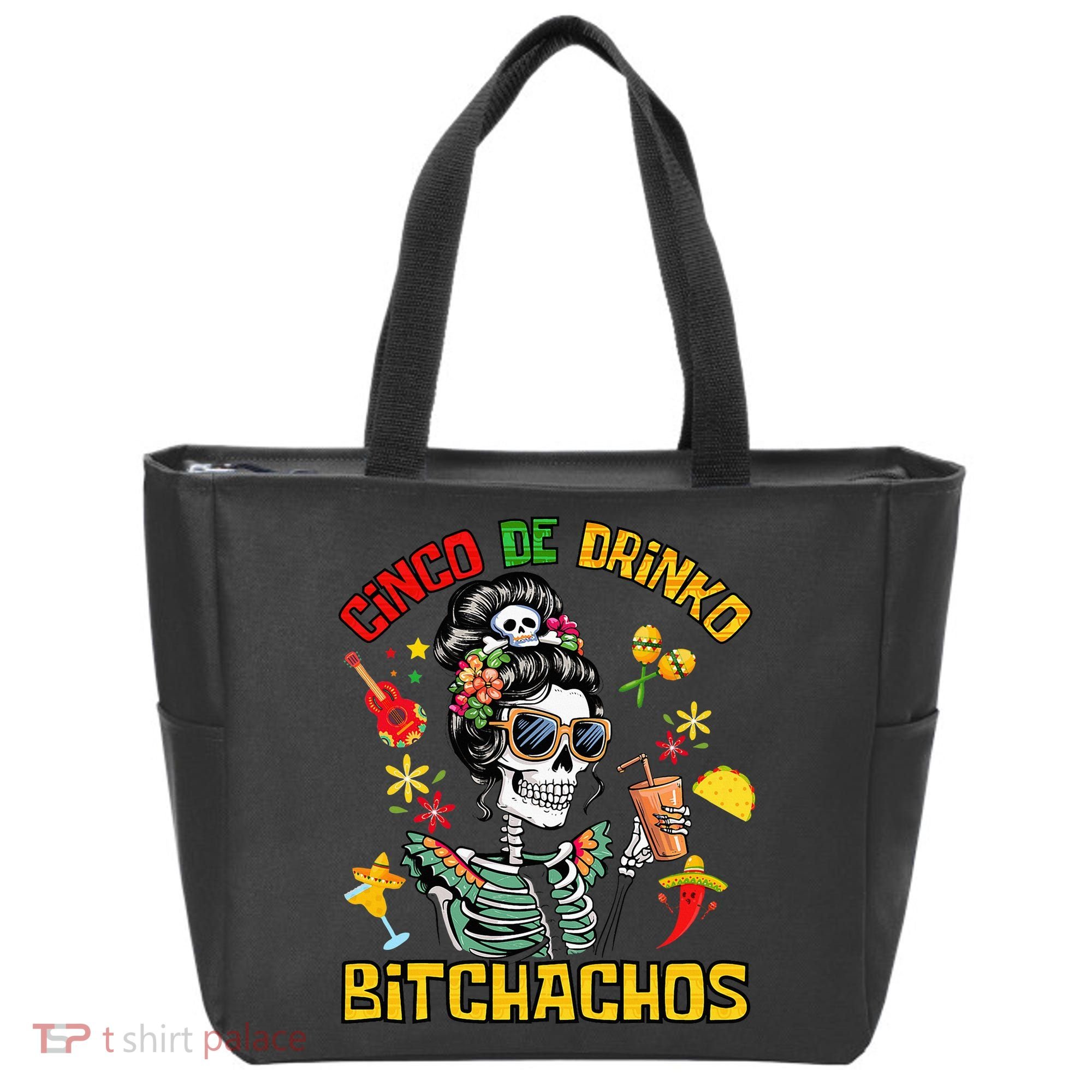 Women Cinco De Drinko Bitchachos Cinco De Mayo Drinking Tote Bag