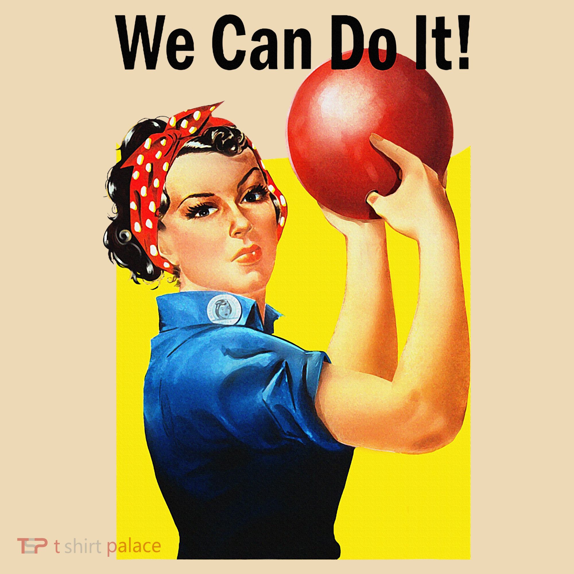 We Can Do It Rosie The Bowler Women Feminist Tote Bag