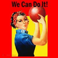 We Can Do It Rosie The Bowler Women Feminist Santa Hat thumb 1