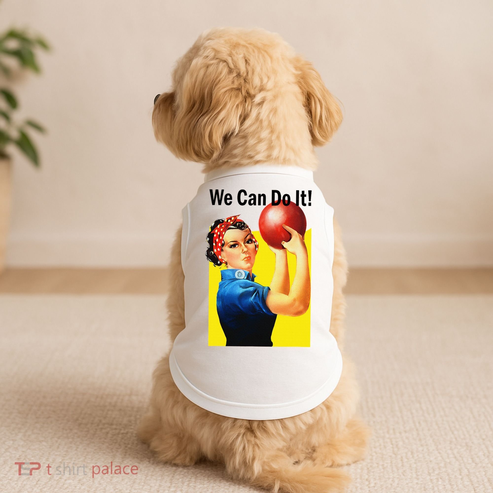 We Can Do It Rosie The Bowler Women Feminist Doggie Tank