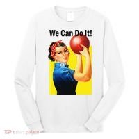 We Can Do It Rosie The Bowler Women Feminist Long Sleeve Shirt thumb 0