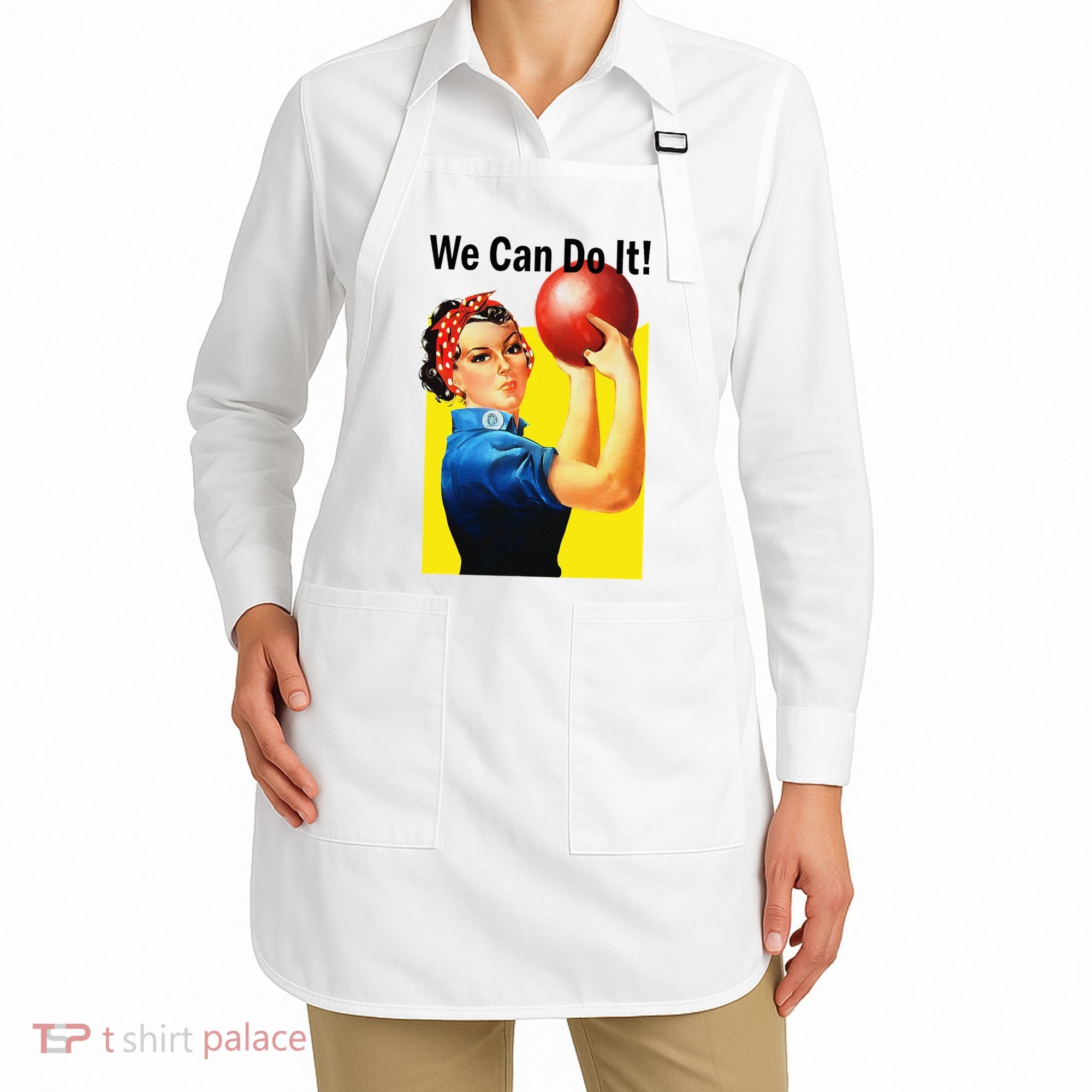 We Can Do It Rosie The Bowler Women Feminist Apron