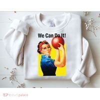 We Can Do It Rosie The Bowler Women Feminist Sweatshirt thumb 2