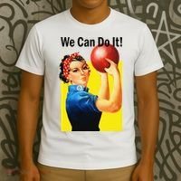 We Can Do It Rosie The Bowler Women Feminist T-Shirt thumb 3