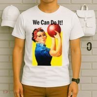 We Can Do It Rosie The Bowler Women Feminist T-Shirt thumb 6