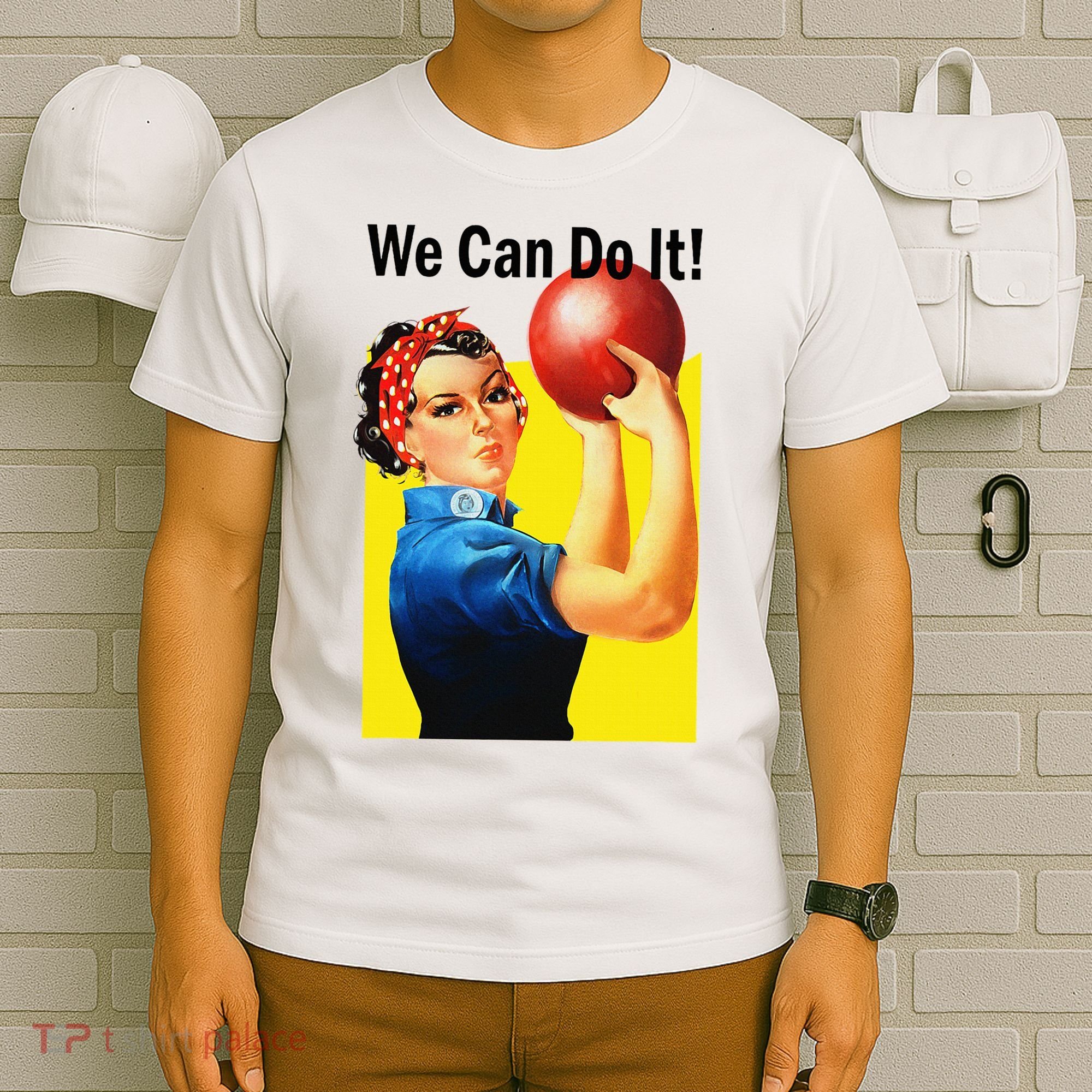 We Can Do It Rosie The Bowler Women Feminist T-Shirt