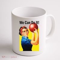We Can Do It Rosie The Bowler Women Feminist Coffee Mug thumb 1