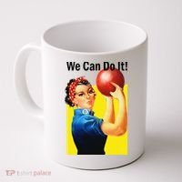 We Can Do It Rosie The Bowler Women Feminist Coffee Mug thumb 0