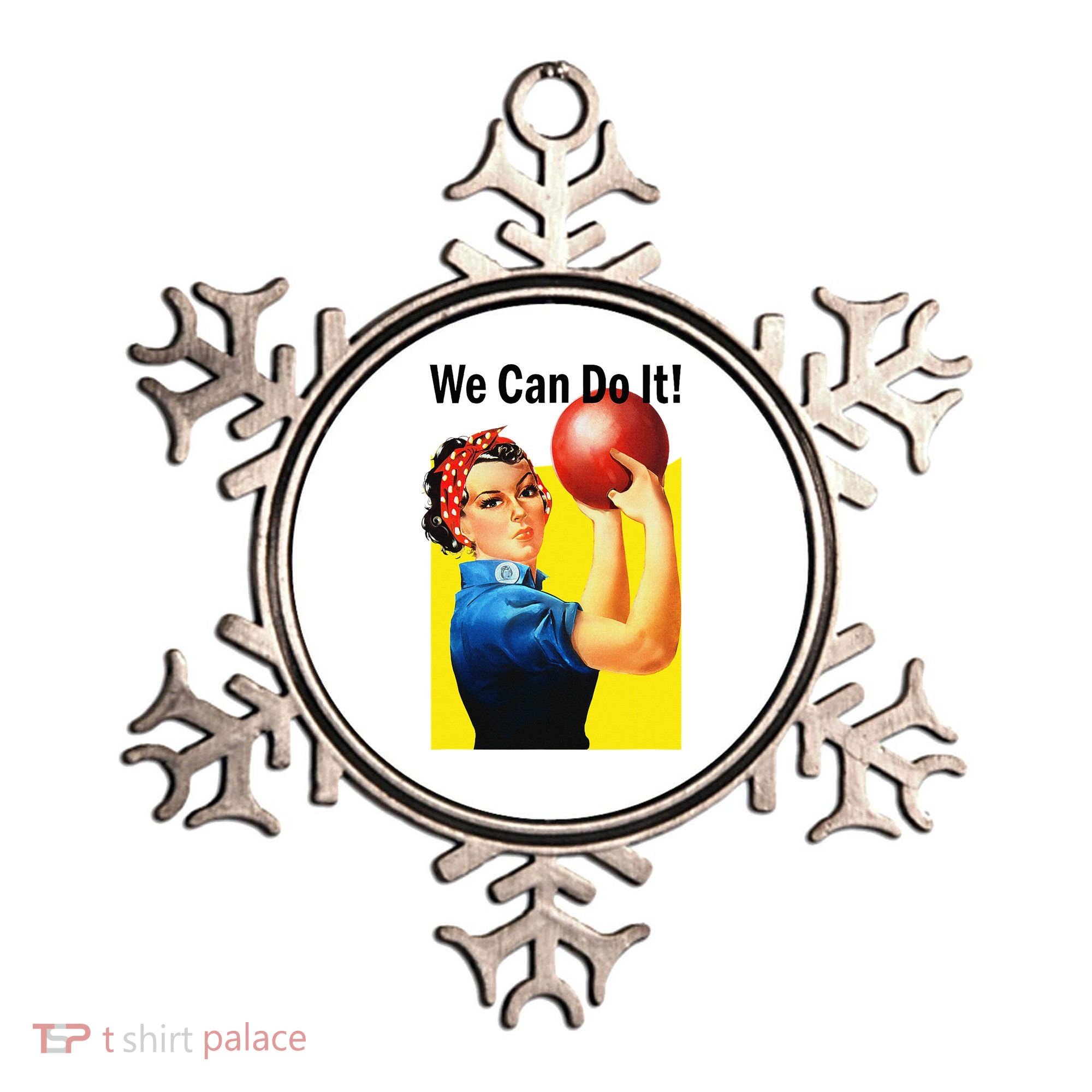 We Can Do It Rosie The Bowler Women Feminist Ornament