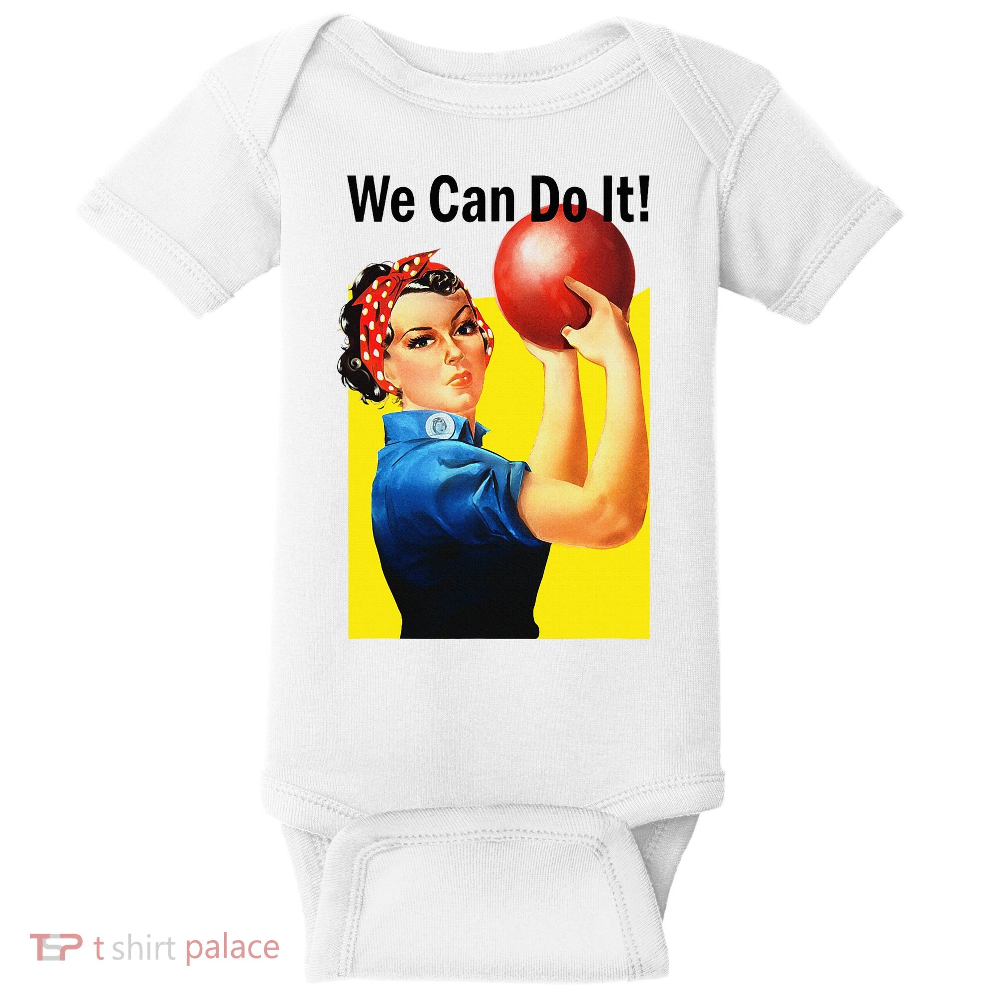 We Can Do It Rosie The Bowler Women Feminist Baby Bodysuit
