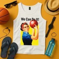 We Can Do It Rosie The Bowler Women Feminist Tank Top thumb 4